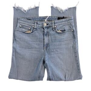 rag & bone Nina High Rise Ankle Cigarette Jeans Women 28 Light Wash Denim